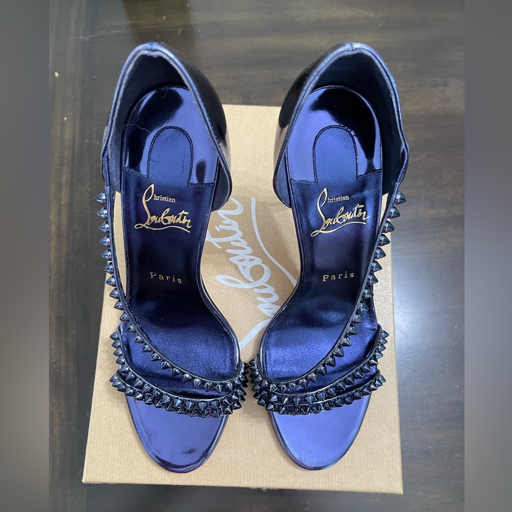 NWT Louboutin So Spike specchio 100 in By Night